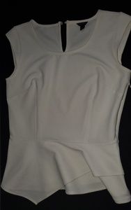 ANN TAYLOR off white S  blouse with layered bottom